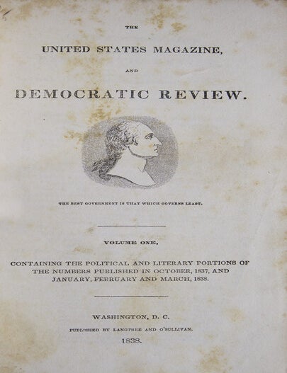 The United States Magazine and Democratic Review. Volume One (2/7)