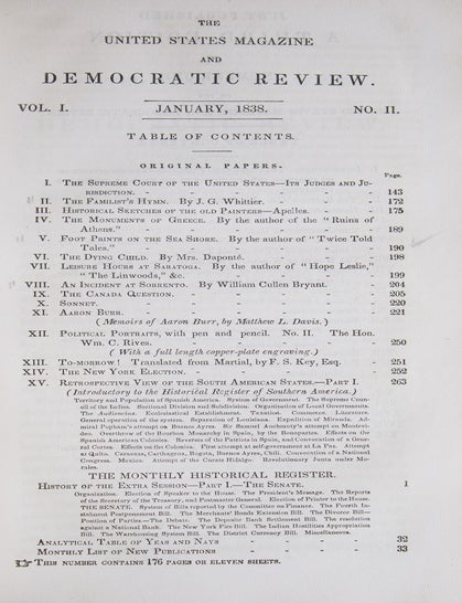 The United States Magazine and Democratic Review. Volume One (5/7)