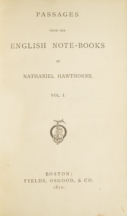 Passages from the English Note-Book