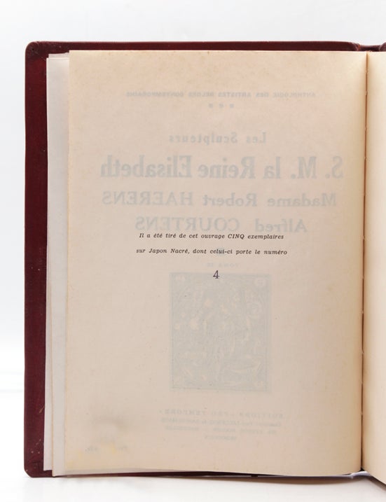 Les Sculpteurs S. M. la Reine Elisabeth; Madame Robert Haerens; Alfred Courtens. Tome IX. Anthologie des Artistes Belges Contemporains