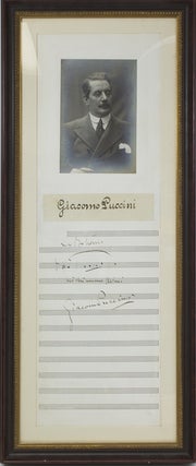 Item #307327 Autograph Musical Quotation Signed ("Giacomo Puccini"). Giacomo Puccini