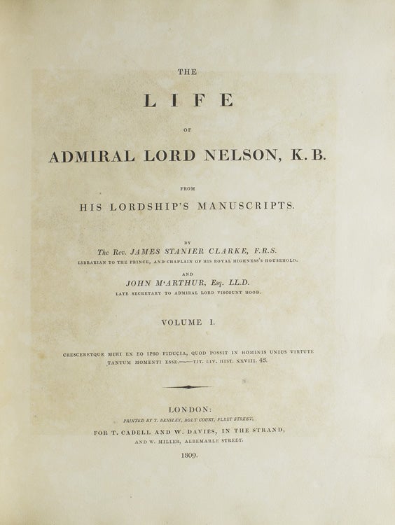 The Life of Admiral Lord Nelson, K.B. from his Lordship's Manuscripts