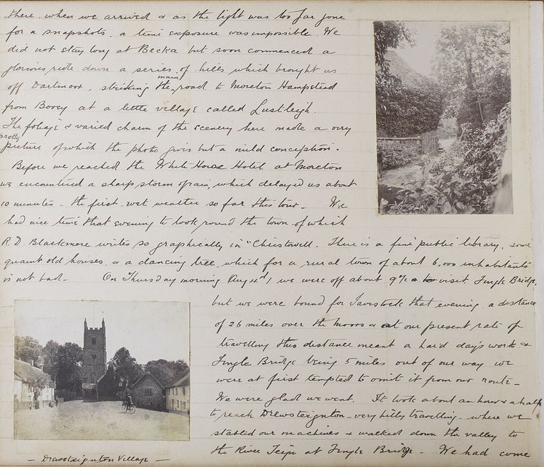 Manuscript journal of a bicycle tour in Devon and Cornwall, July - August 1904