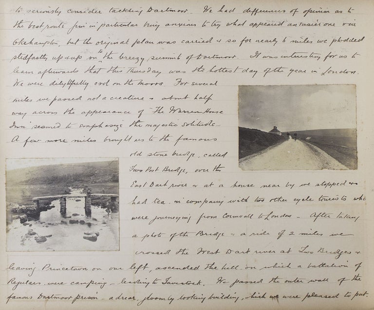 Manuscript journal of a bicycle tour in Devon and Cornwall, July - August 1904