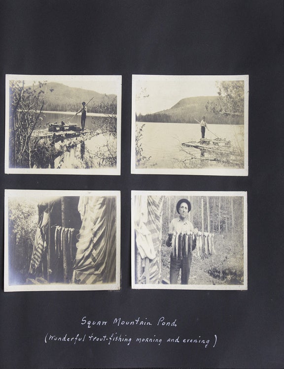 Maine Photo Album: Trout Fishing at Loon Lake, ca. 1915