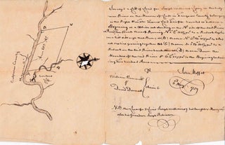Item #307910 Autograph Manuscript Survey, Signed "Joseph Moffet" to Joseph Williams for a Lott...