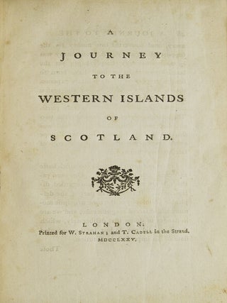 Item #308078 A Journey to the Western Islands of Scotland. Samuel Johnson