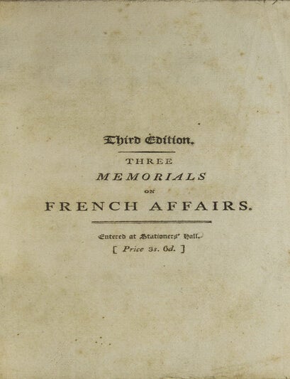 [Sammelband of 21 works by or in response to Edmund Burke, bound in four volumes, from the library of a noted British railway director and Liberal member of Parliament]