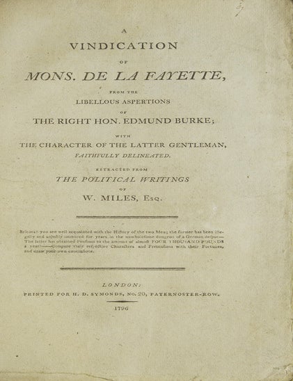 [Sammelband of 21 works by or in response to Edmund Burke, bound in four volumes, from the library of a noted British railway director and Liberal member of Parliament]