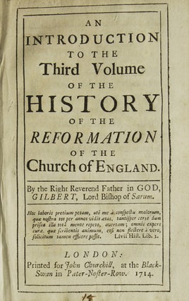 Item #308179 An Introduction to the Third Volume of the History of the Reformation of the Church...