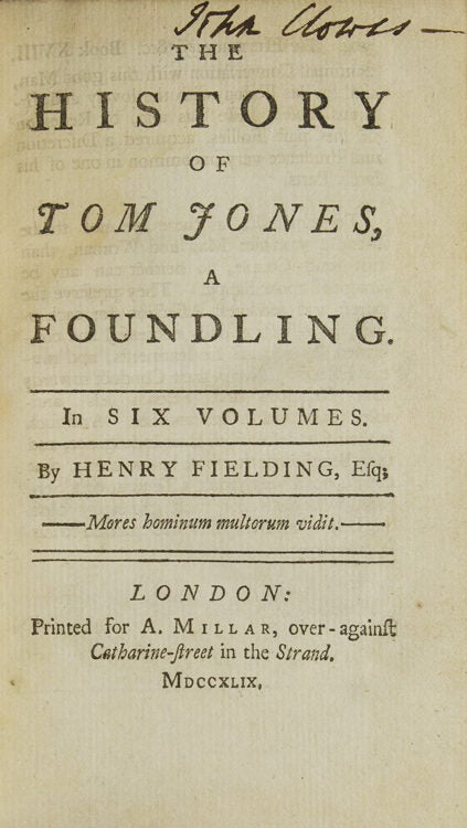 The History of Tom Jones, a Foundling