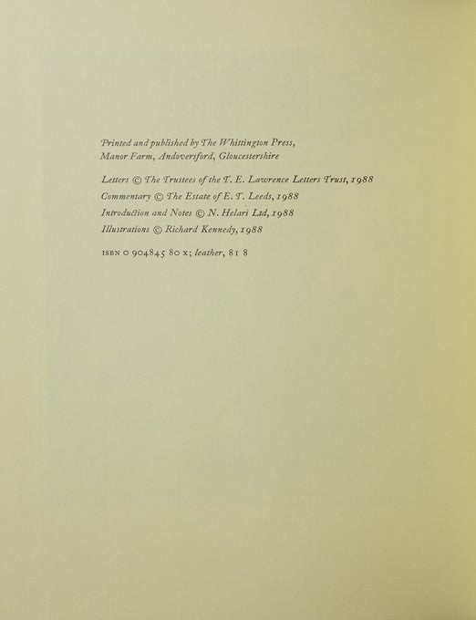 Letters to E.T. Leeds. Edited by J.M. Wilson