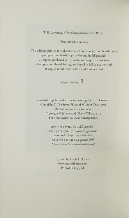 More Correspondence with Writers. Edited by Jeremy and Nicole Wilson