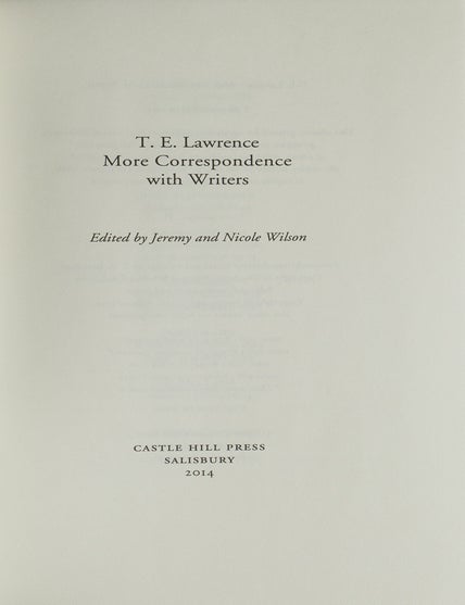 More Correspondence with Writers. Edited by Jeremy and Nicole Wilson