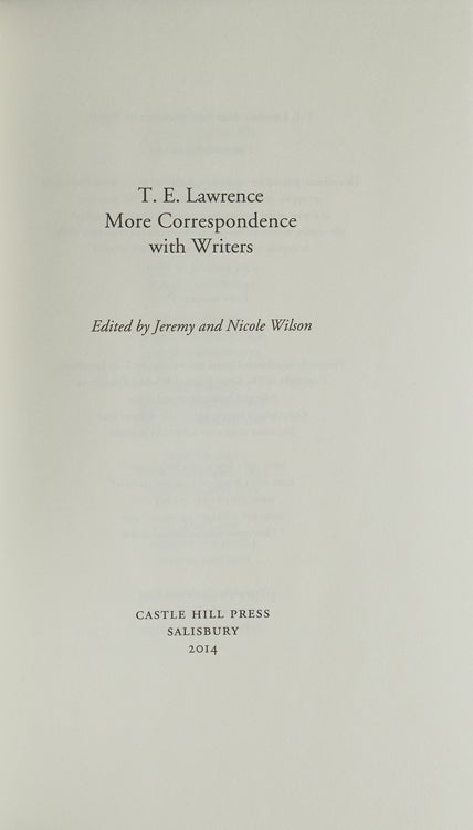More Correspondence with Writers. Edited by Jeremy and Nicole Wilson