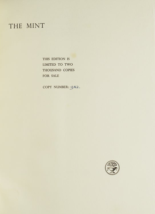 The Mint. A day-book of the R. A. F. Depot between August and December 1922 with later notes by 352087 A/c ROSS
