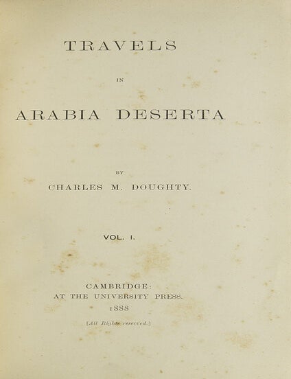 Travels in Arabia Deserta