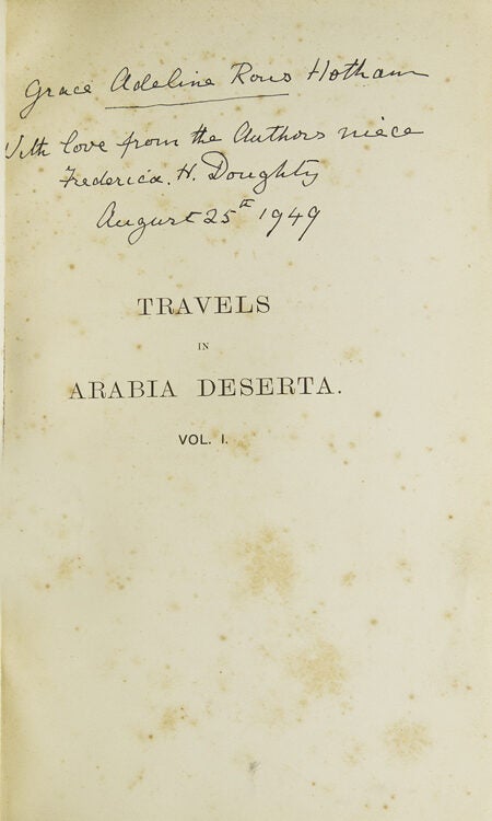 Travels in Arabia Deserta