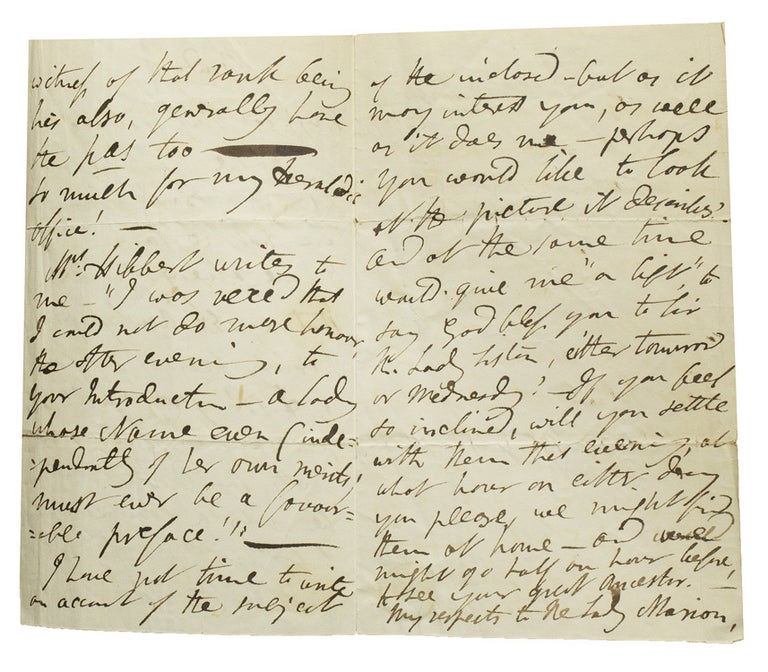Autograph Letter Signed ("J Porter"), to "My dear Miss Wallace" (2/2)