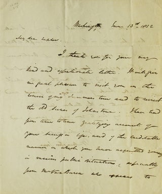 Item #309072 Autograph Letter Signed ("your affectionate uncle / Washington Irving"),...