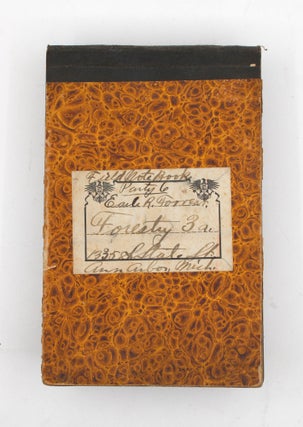 Item #309281 Manuscript Forestry Field Notebook. Earle R. Forrest