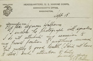 Item #309398 Autograph Note, Signed "B.H. Fukker," to Seymour Halpern, in response to Halpern's...