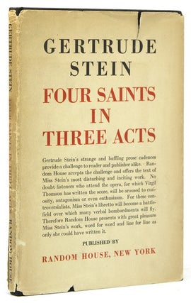 Item #309428 Four Saints in Three Acts. An Opera To Be Sung. Introduction by Carl Van Vechten....