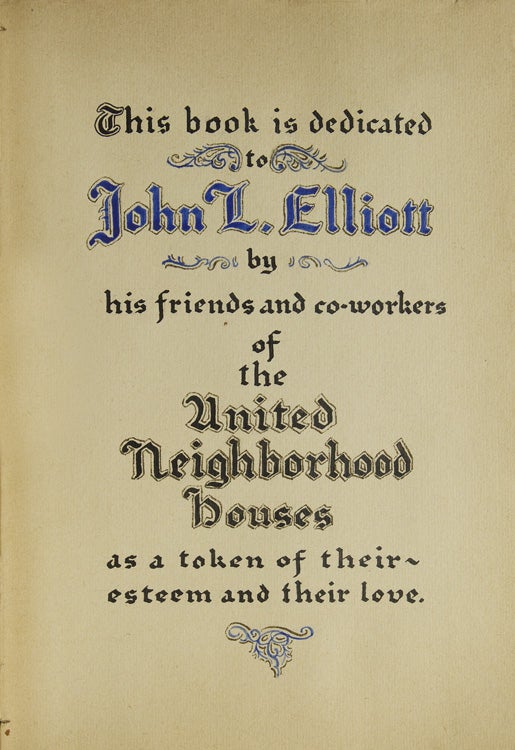 In Honor of John L. Elliott [cover title]