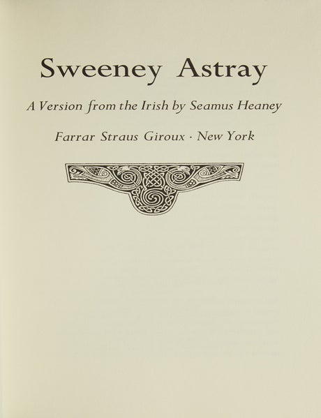Sweeney Astray. A Version from the Irish