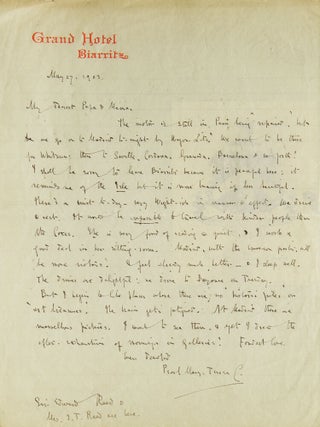 Item #310078 Autograph Letter Signed ("Pearl Mary Teresa C.") to her father and mother, about her...