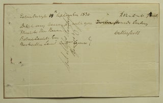 Item #310114 Check signed ("Walter Scott'), in the amount of £12, to Robert Cadell Esq...