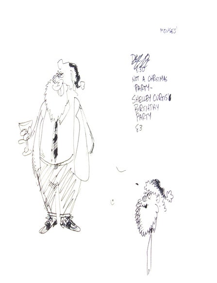 Two sketch books and loose pages containing original drawings and concept artwork