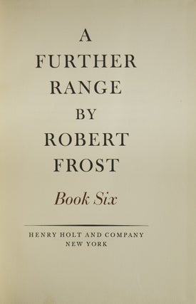 A Further Range. Book Six