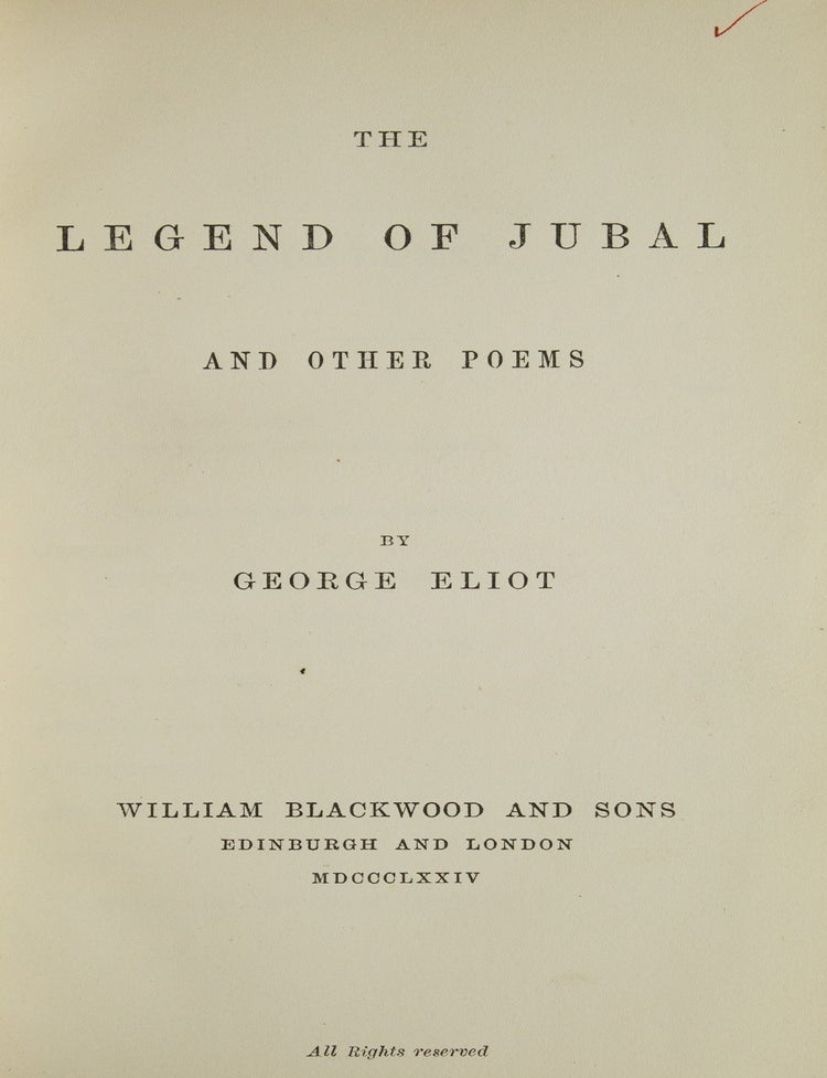 The Legend of Jubal and Other Poems