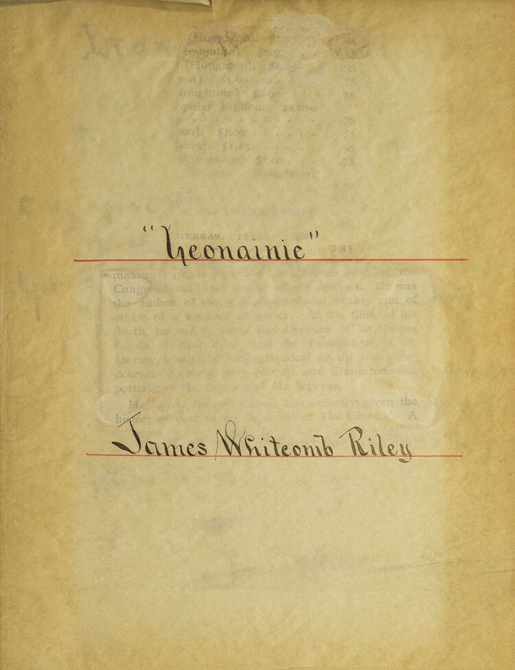 The Poems and Prose Sketches of James Whitcomb Riley (8/9)