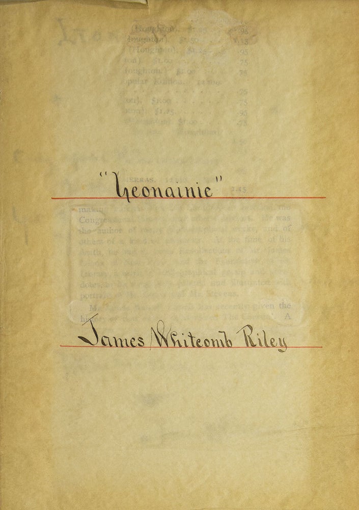 The Poems and Prose Sketches of James Whitcomb Riley (8/9)