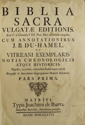 Item #310719 Biblia Sacra vulgatae editionis