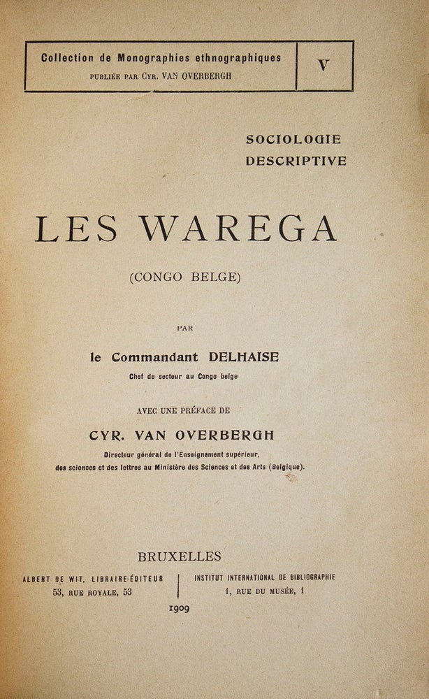 Les Warega (Congo Belge)