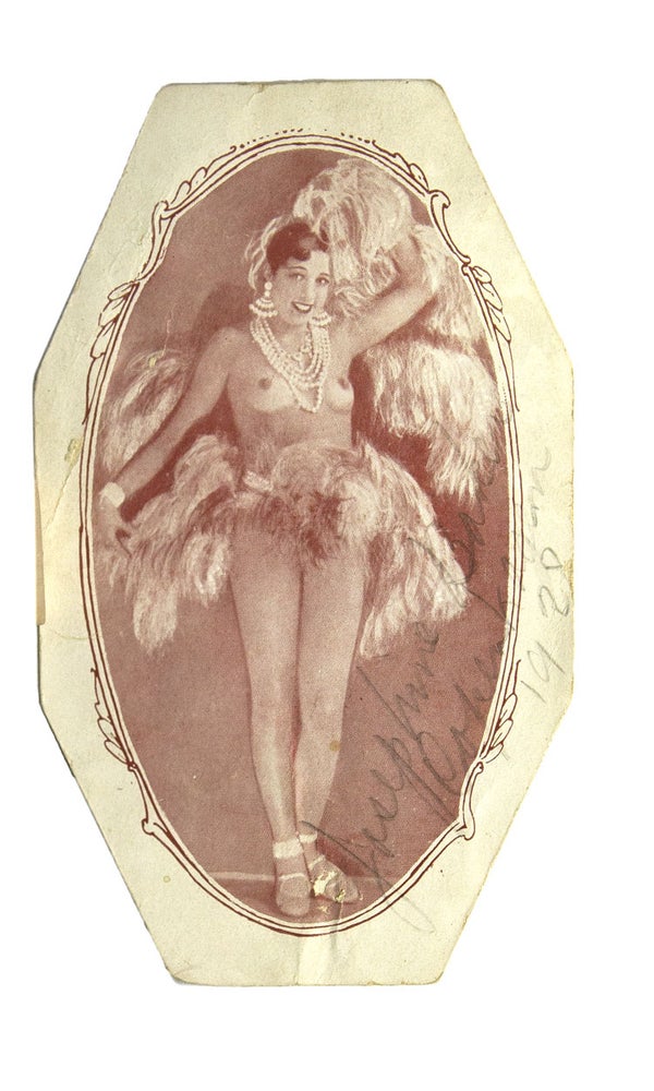Item #310808 Autograph: "Josephine Baker, Copenhagen 1928" Josephine Baker.