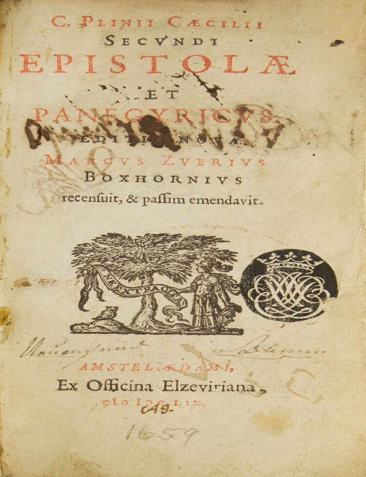C. Plinii Caecilii Secundi epistolae et panegyricus