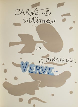 The Intimate Sketchbooks of G. Braque. Text by Will Grohmann and Antoine Tudal. With an appreciation by Rebecca West
