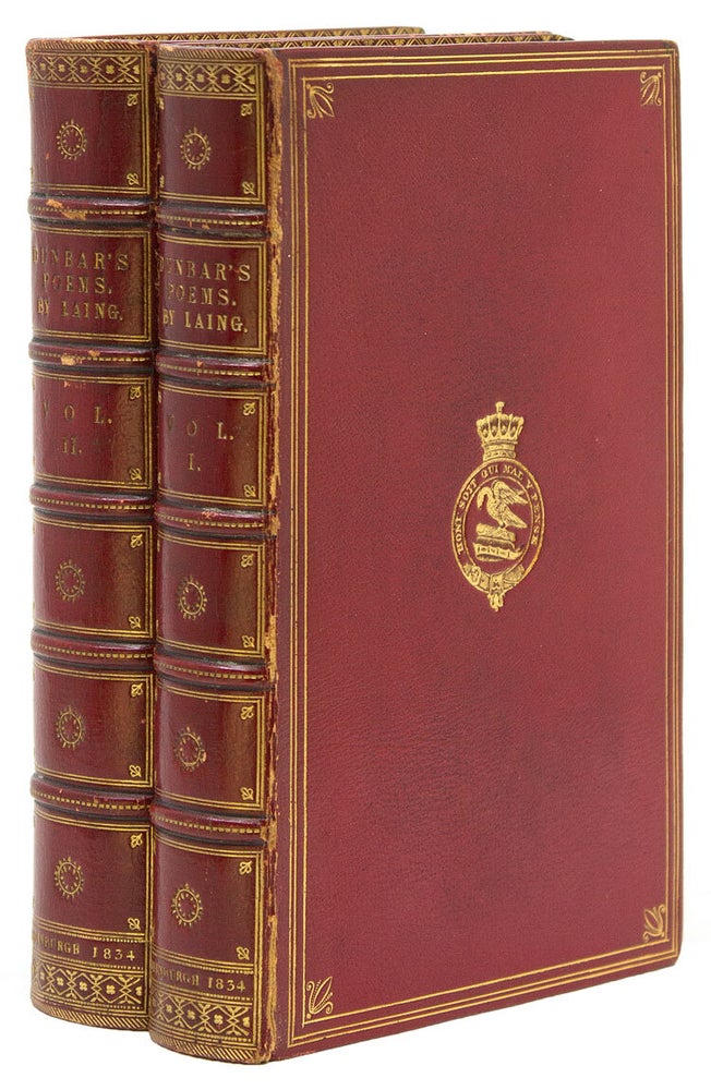 Item #311061 The Poems of William Dunbar. Now first Collected. With Notes, and a Memoir of His Life. By David Laing. Fore-edge, William Dunbar.