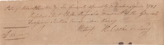 Item #311153 Manuscript Document from the American Revolutionary War era, granting Elisha...