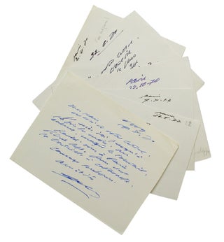 Item #311704 Collection of 6 autograph postcards signed and 1 autograph letter signed ("Sam"), to...