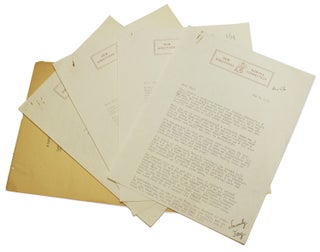 Item #311738 A collection of 4 typed letters signed ("Jay"), one typed postcard signed and one...