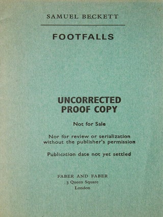 Item #311741 Footfalls. Samuel Beckett