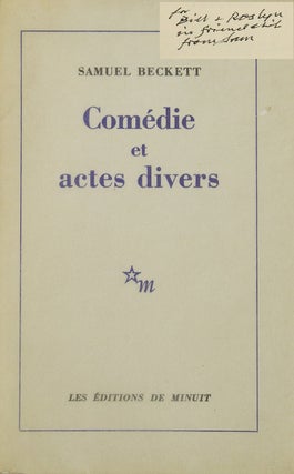 Item #311798 Comédie et actes divers. Samuel Beckett