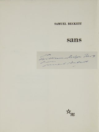 Item #311805 sans. Samuel Beckett
