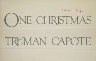 Item #312098 One Christmas. Truman Capote