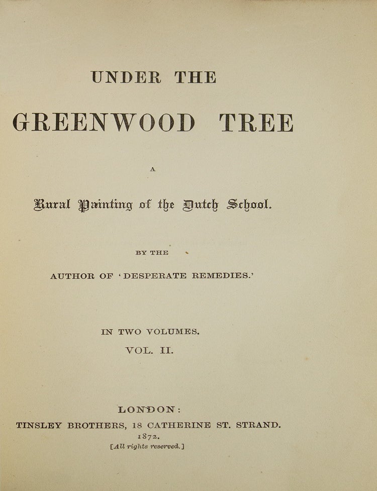 Under the Greenwood Tree. A Rural Painting of the Dutch Tree